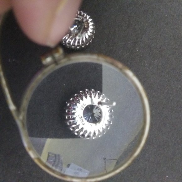 sparkly stud earrings stamped 925 china on the back - Picture 10 of 15